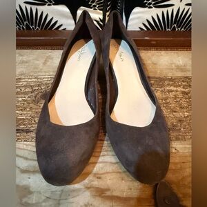 Cole Haan Women's Dark Brown Suede wedge pump